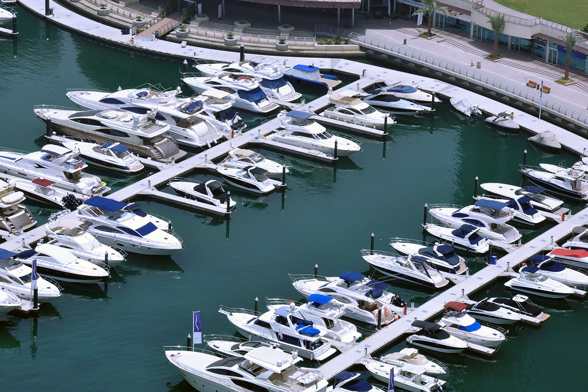 Marina is the only option for bigger boats and yachts