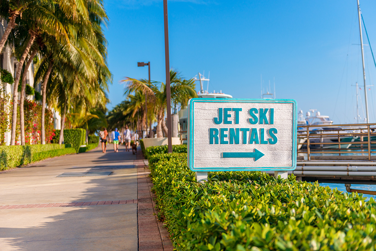 The capital of jet ski rentals: Miami