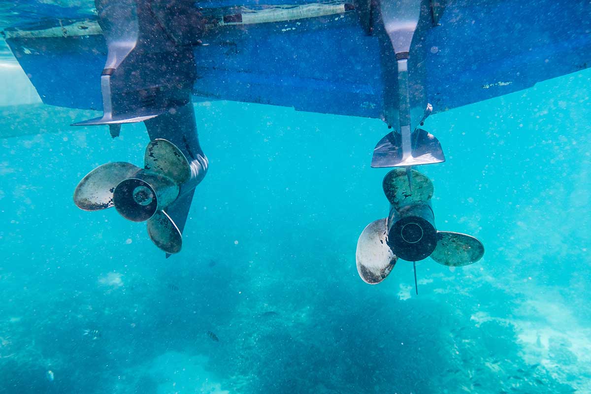 Boat propellers - could be really dangerous if the engine is on