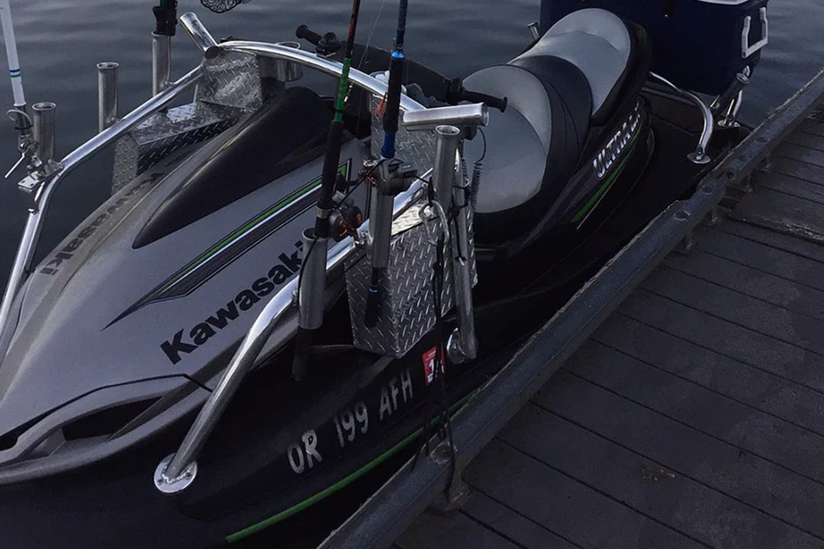 Custom metal jet ski fishing arches 