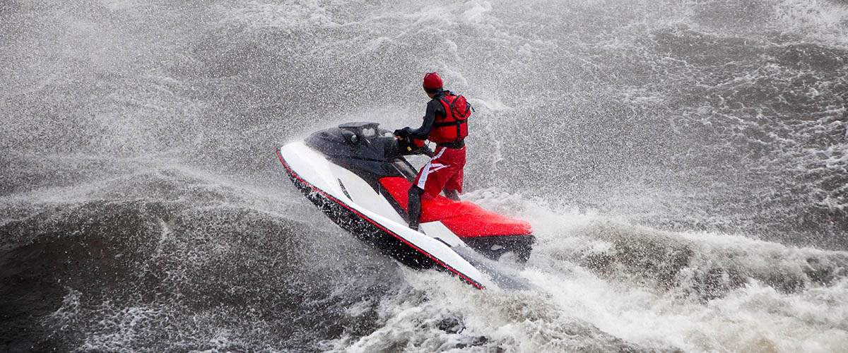 How to ride a jet ski in rough water