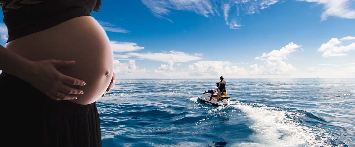 Can you ride a jet ski while pregnant?