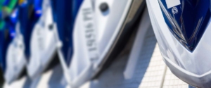 polishing a jet ski