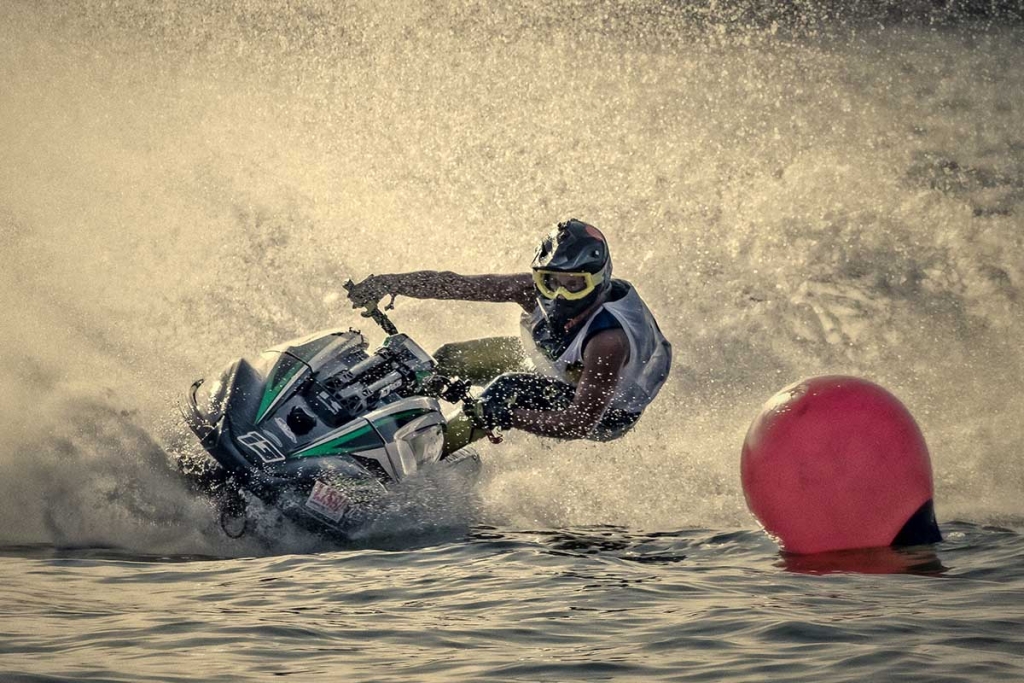 How to ride a stand up jet ski.