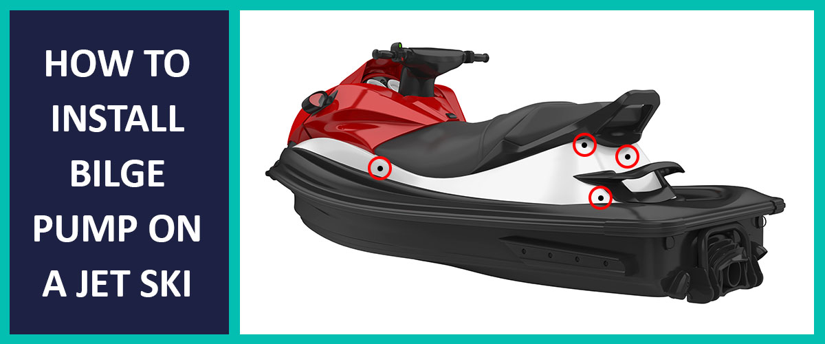 Where do you install a bilge pump outlet fitting on a jet ski?